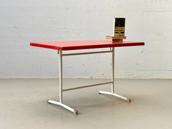 Tavolo Pieghevole Vintage Svizzero – Rosso & Bianco, Mid-Century – Tavoli da giardino, Altro (photo 4 of 15)