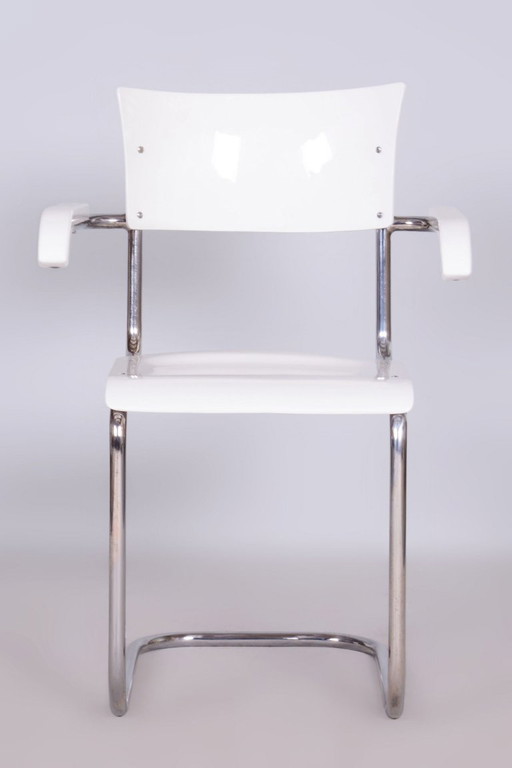 Restauriertes Bauhaus-Stuhlpaar, von Mart Stam, Chrom, Deutschland, 1930er Jahre – fauteuils, Metal, Chrome (photo 2 of 10)