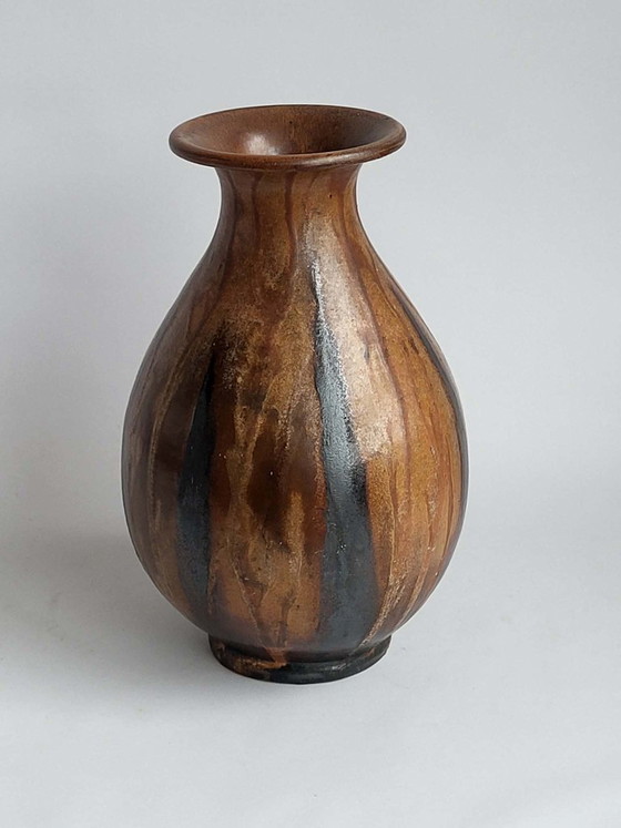 Image 1 of Sylvain Hublet - Vase - Flamed stoneware - Height: 36 cm