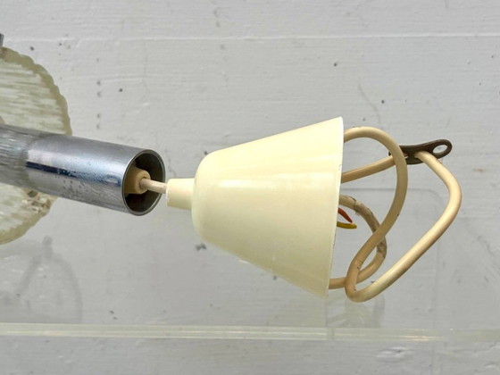 Suspension vintage Kaiser Leuchten en verre texturé et chrome, années 1970 – Plafonniers, Glass (photo 4 of 10)