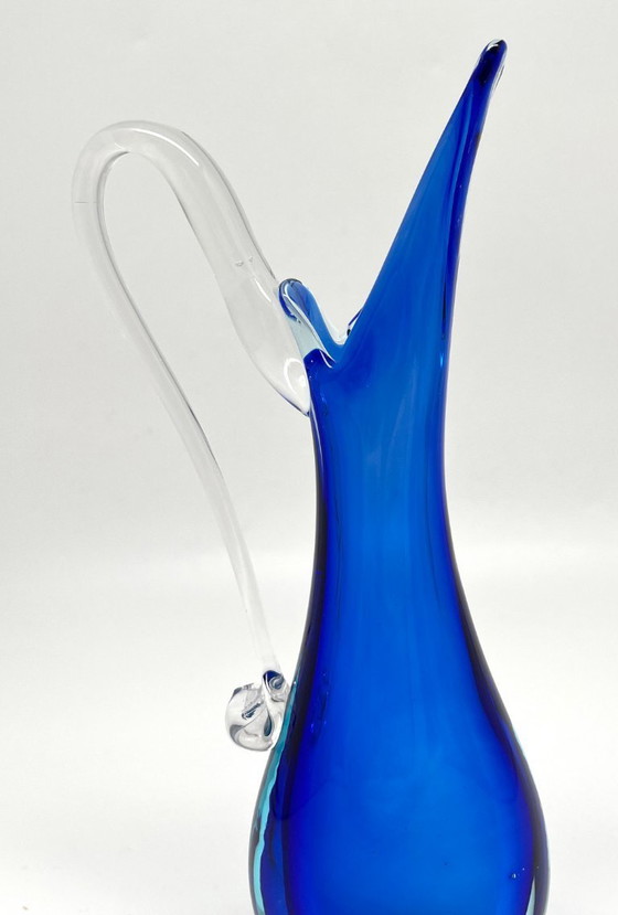 Image 1 of Vase en verre de Murano – Bleu cobalt – Vintage années 1960/1970