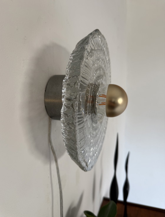 Image 1 of Applique murale vintage en verre dépoli, Peil & Putzler, années 1970