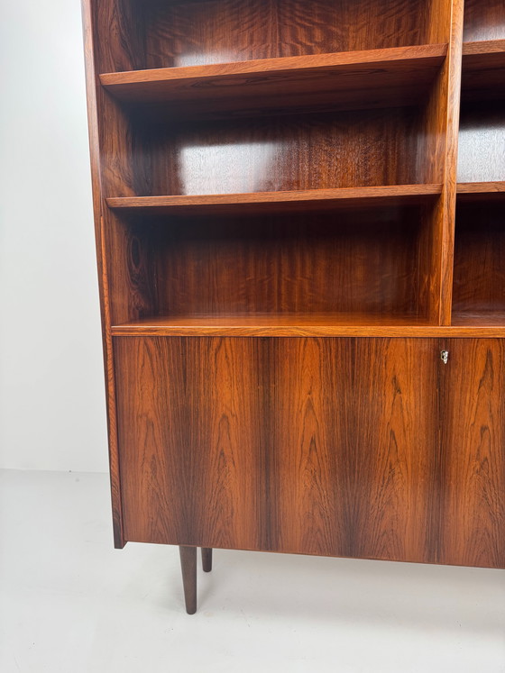 Image 1 of Poul Hundevad Rosewood Bookcase – Danish Design with Hidden Functionality