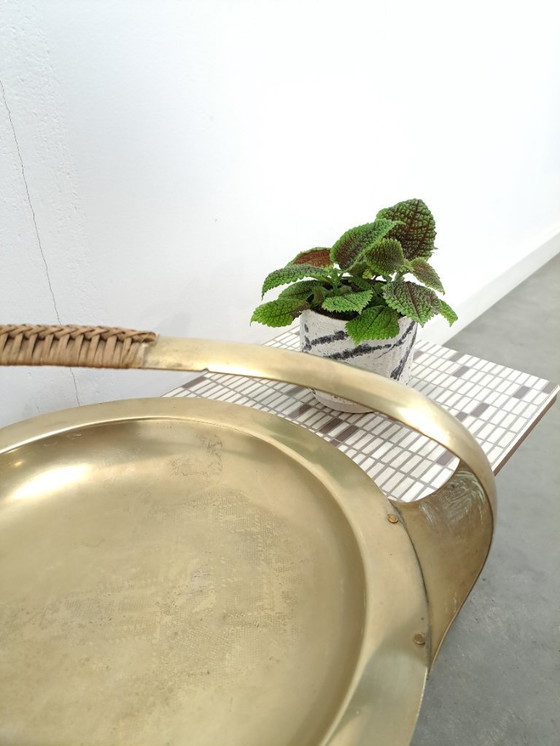 Image 1 of Art Deco 1920s brass basket, bowl