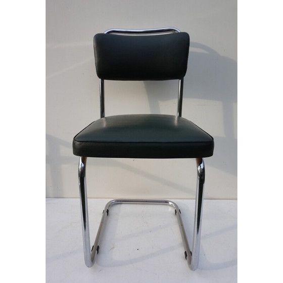 Image 1 of Dutch Tubular Cantilever Office Chair - 1930s