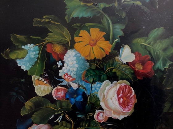 Image 1 of Pintura de bodegón de flores