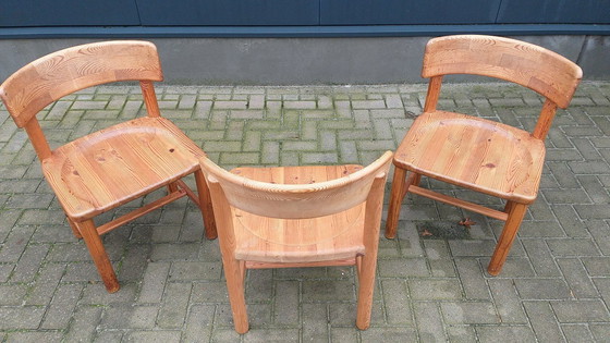 Image 1 of Ensemble de 3 chaises de salle à manger Daumiller en pin massif