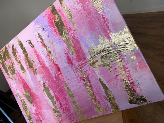 Image 1 of Acrylverfschilderij, "Gouden Horizon"