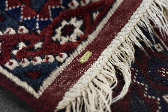 Image 1 of Vintage Red Hand-Woven Oriental Afghan Rug, 1970s