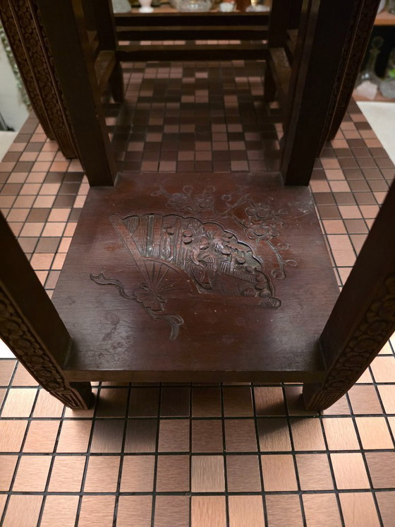 Image 1 of Mesas nido chinas – George Zee & Co (Hong Kong) – madera dura tallada a mano – juego de 4