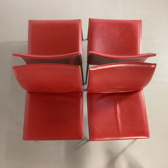 Image 1 of 4 Zanotta Italia Lia Leather Chairs Roberto Barbieri