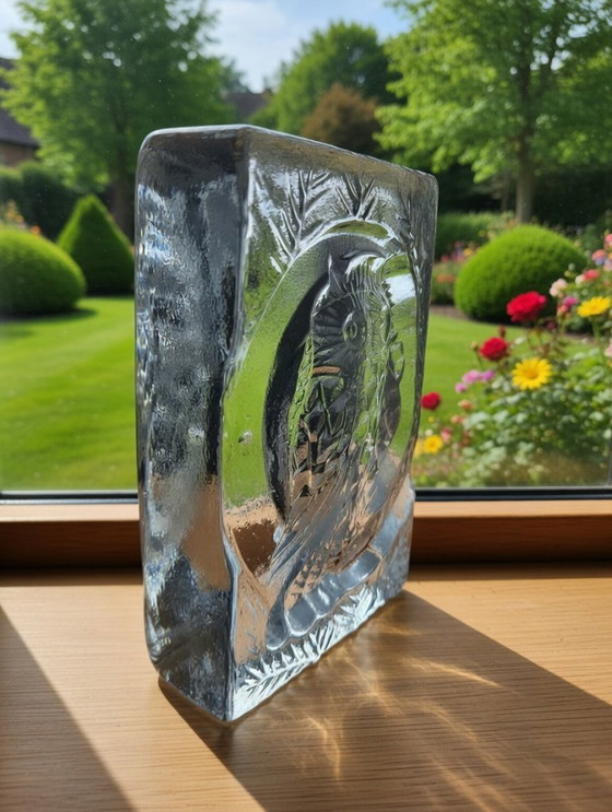 Image 1 of Magnifique hibou en cristal – Ingridsgläser Bleikristall Allemagne 1970