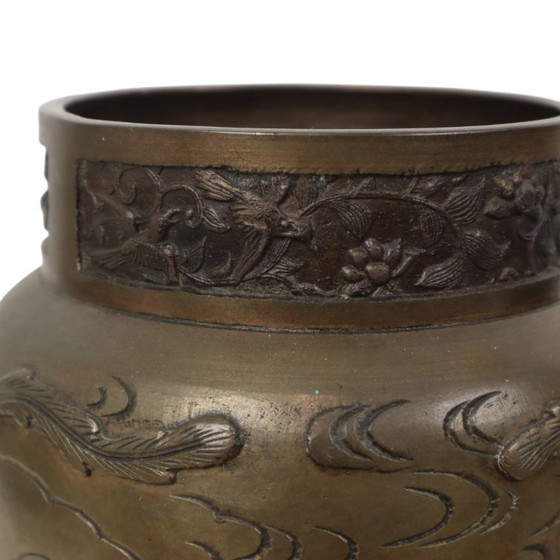 Image 1 of Pair of Japanese Bronze Vases