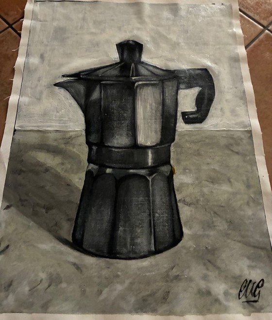 Coffee Maker – Walter Geraci, Paintings & Drawings, Canvas (photo 6 of 11)