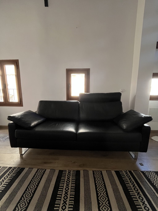 Zwarte leren bank COR Conseta