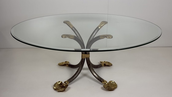 Image 1 of Manfred Bredohl Design robust Brutalist metal coffee table