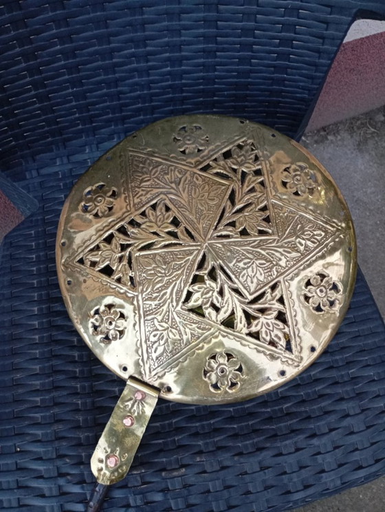 Image 1 of Top antiek - Engelse bedverwarmer uit de 18e eeuw