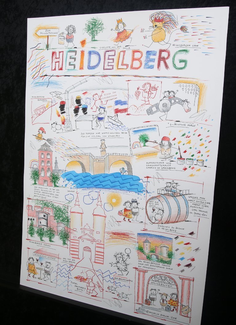 Schlote, Wilhelm - Heidelberg - Original-Entwurfszeichnung