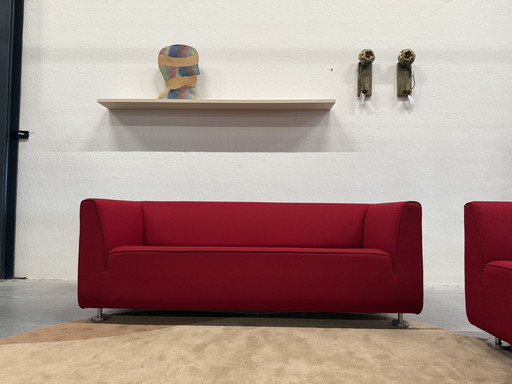 Gelderland 4800 Sofa 2.5 & 2 Seater Vidar fabric Red