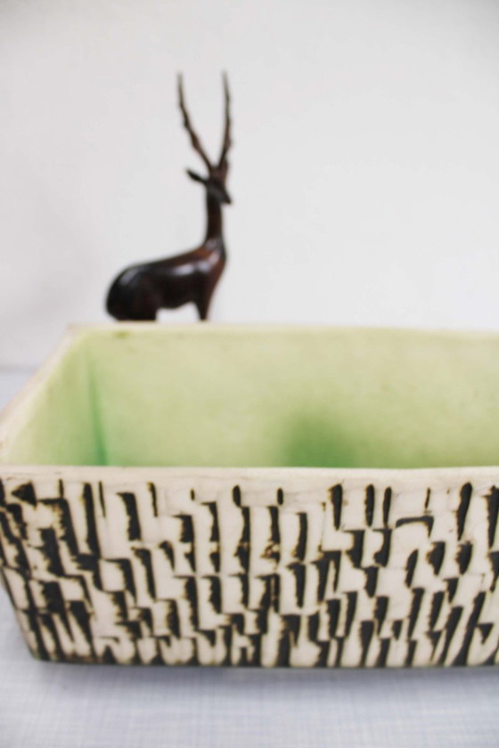 Image 1 of Pot à cactus vintage - Adli Reuver. Jardinière rétro en céramique - XXL