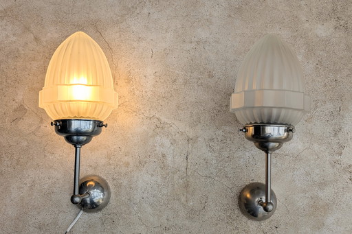 Set von Art-Deco-Wandlampen