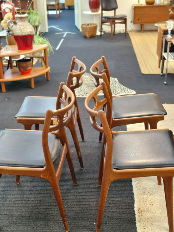4er-Set Esszimmerstühle im dänischen Design Andersen Uldum – Johannes Anderssen, Skai (photo 9 of 9)