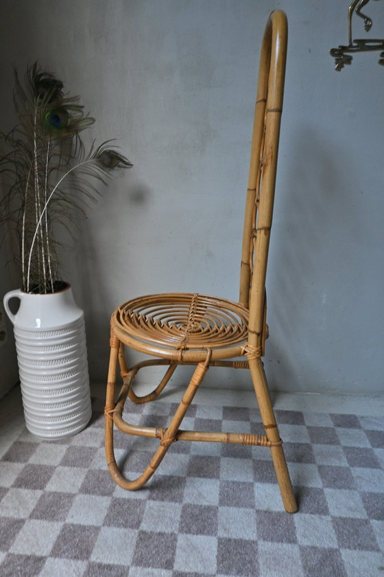 Image 1 of Rattan chair with high back, Rohé Noordwolde, 1960s