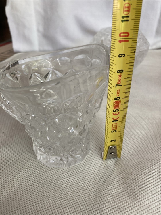 Image 1 of Crystal sugar tray and milk jug set
