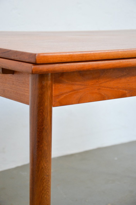 Image 1 of Vintage dining table, kitchen table, teak, mid-century, 60s/70s, extendable, retro