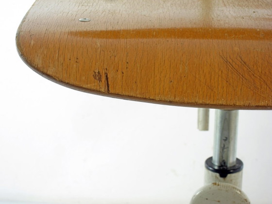 Sedia da Scrivania Industriale Regolabile Friso Kramer – Ahrend, Zona salotto, Legno, Metallo, Industrieel (photo 6 of 12)