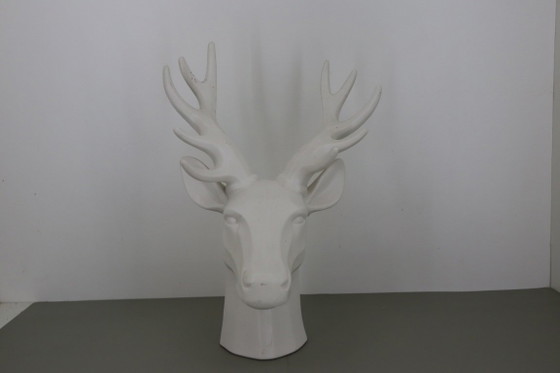 Buste de cerf en céramique blanche / Tête de cerf (36 cm) – Objets déco, Other (photo 2 of 5)