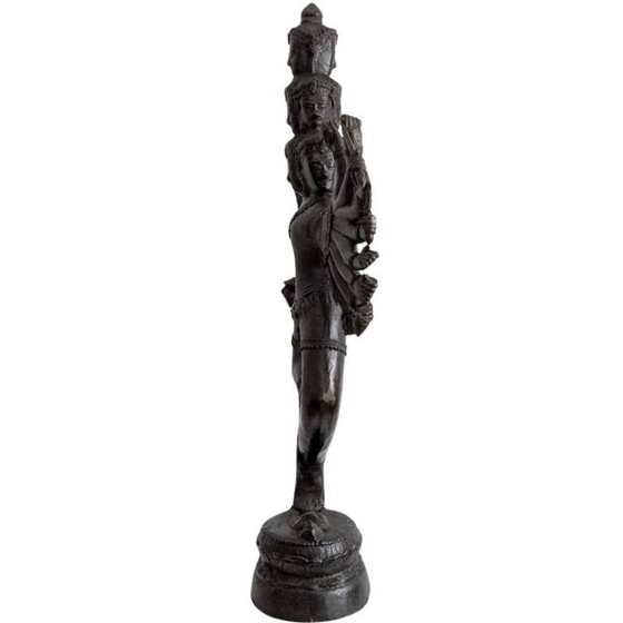 Grote Bronzen Shiva Nataraja – Thailand / Khmer-stijl – 129 – Beeldhouwkunst (photo 3 of 7)
