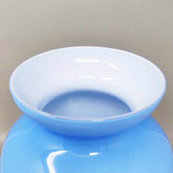 Image 1 of 1960s Astonishing Blue Jackated Vase in Murano Glass. Made in Italy