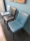 Montel leather dining chairs