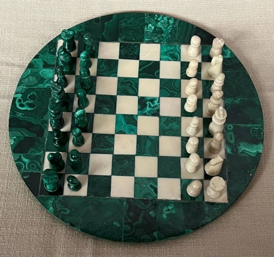 Jeu d'échecs en malachite. – Objets déco, Stone (photo 2 of 7)