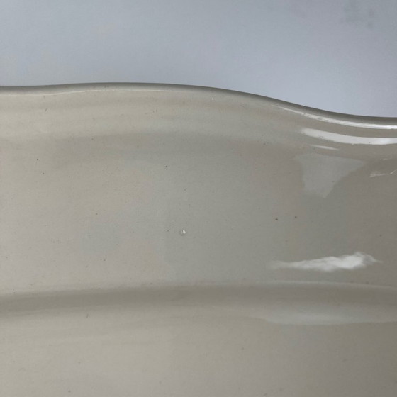 Image 1 of Large rectangular Sarreguemines cream dish, early 20th century