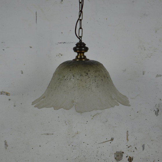 Image 1 of 1x glass flower pendant light