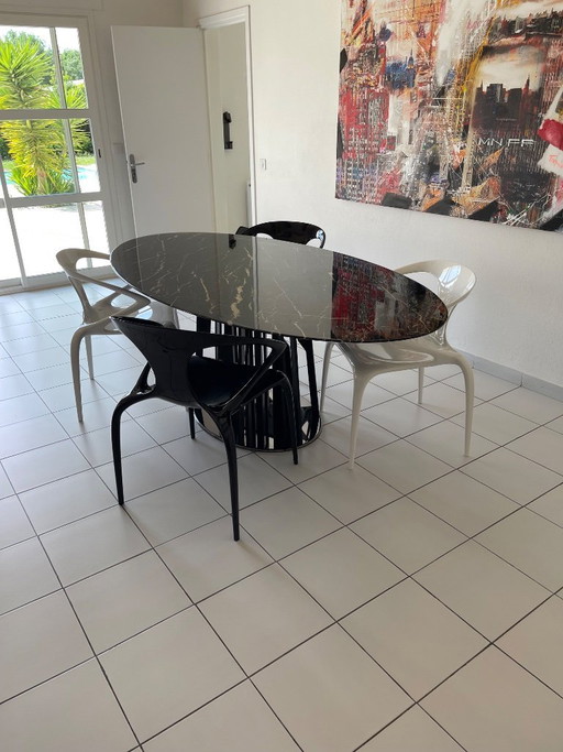 Tavolo da pranzo Ivresse Roche Bobois + 4 sedie – eettafels, Marble (photo 2 of 6)