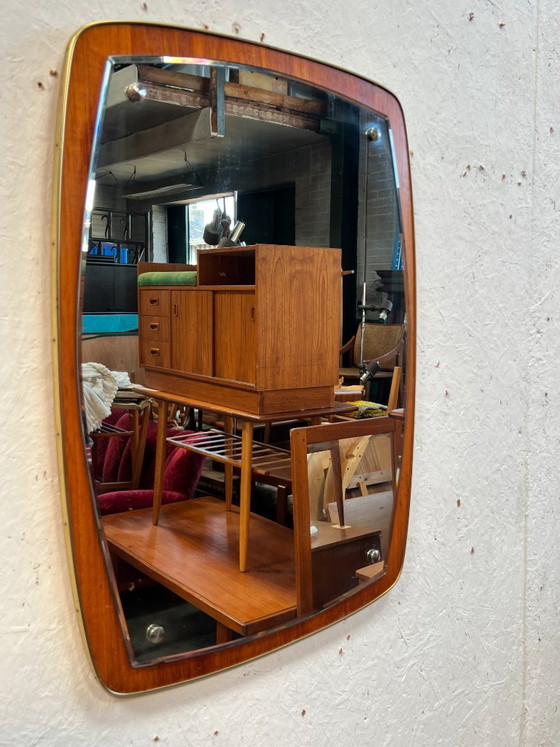 Vintage Mirror, Teak, Sweden 1950s – Wood, Glass (photo 4 of 11)