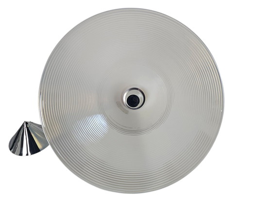 Image 1 of Leucos -  model Solaris - design R. Toso & Massari -  opaalglas - chroom - 90's