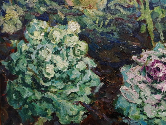 Dipinto a olio originale Cavolo nell'orto – Dipinti e disegni, Tela (photo 7 of 11)