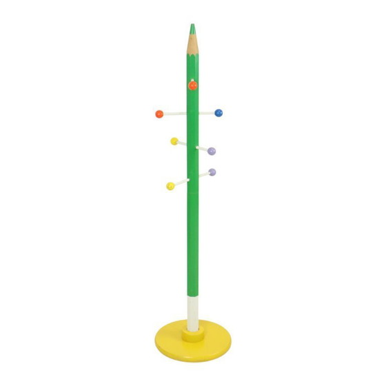 Image 1 of Vintage Gekleurde Potlood Kapstok Kind Pierre Sala Stijl