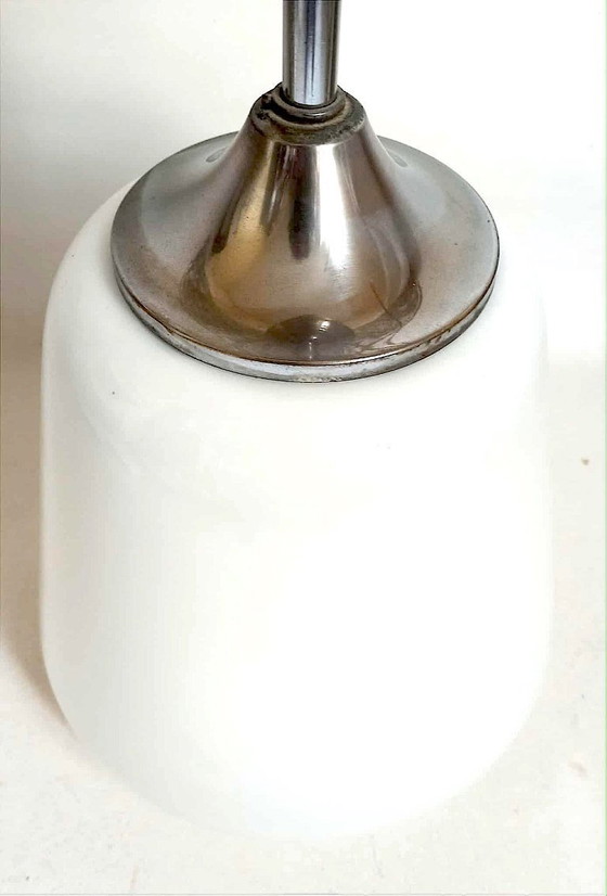 Image 1 of Suspension opaline Art Déco Hauteur 53 cm