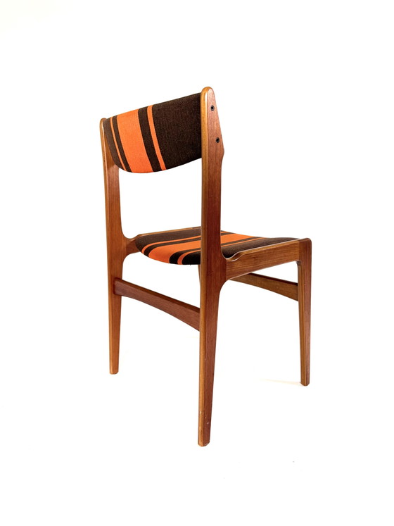 6 Vintage Dining Chairs, Erik Buch ‘60 – Wood, Textile (photo 8 of 15)
