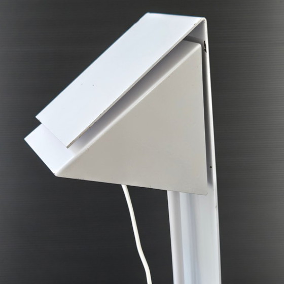 Image 1 of SUPERB VINTAGE LAMP 1970-1980 IN WHITE LACQUERED BENT METAL, 70S, 80S, 1980S DESIGN