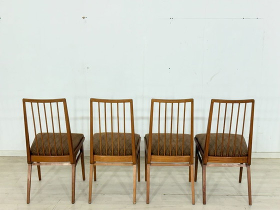 Image 1 of Ensemble de 4 chaises Hellerau vintage / chaises de salle à manger des années 1960