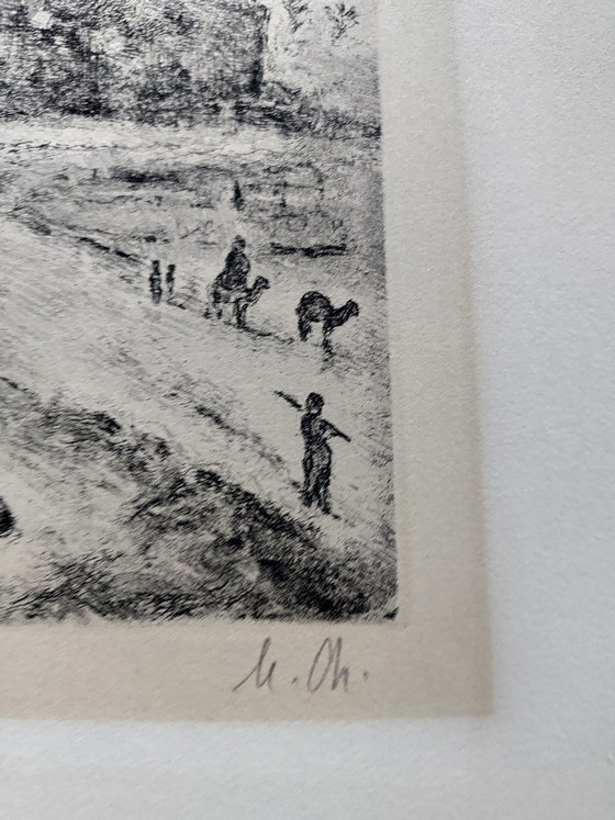 Image 1 of Marc Chagall ORIGINAL ETCHING 'David mourns Absolom' colored by Chagall himself