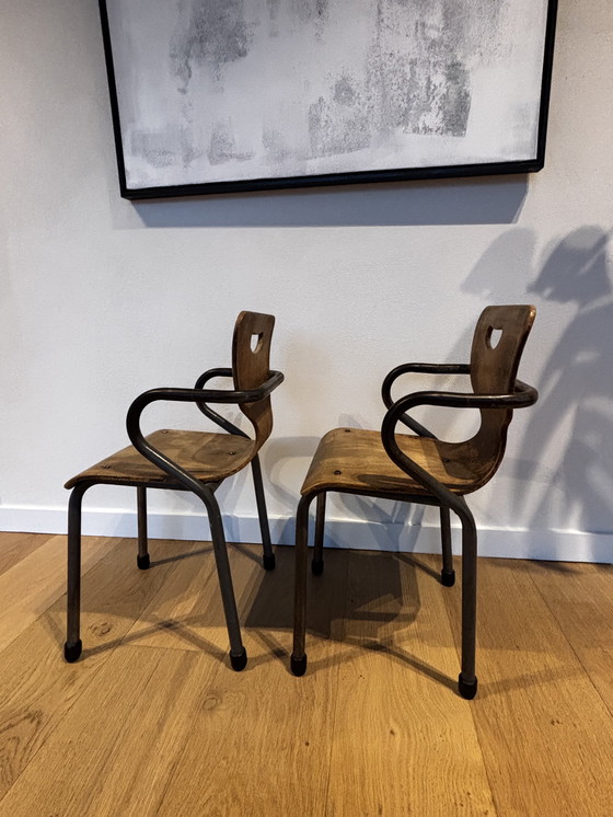 Image 1 of Kleine oude vintage kinderstoeltjes 