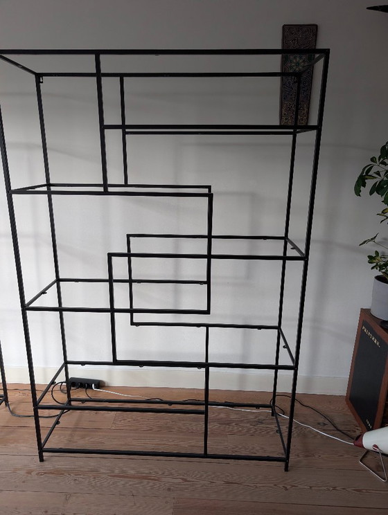 Image 1 of Planken in mid-century/industriële stijl (x2)