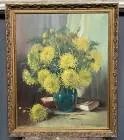 Henri Joseph Pauwels (1903-1983). Natura morta con crisantemi., Dipinti e disegni, Tela (foto 3 di 8)